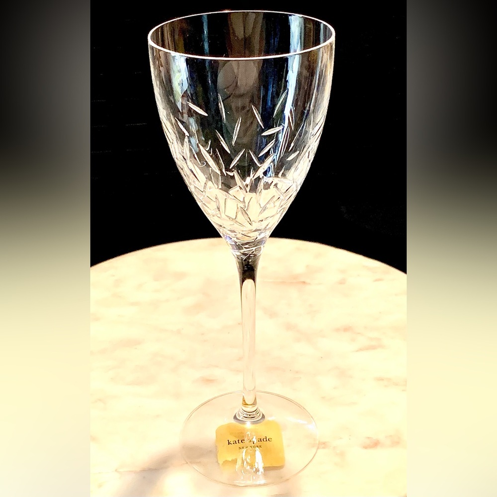 KATE SPADE NEW YORK BEACON STREET WINE GOBLET CRYSTAL GERMANY 8oz NEW